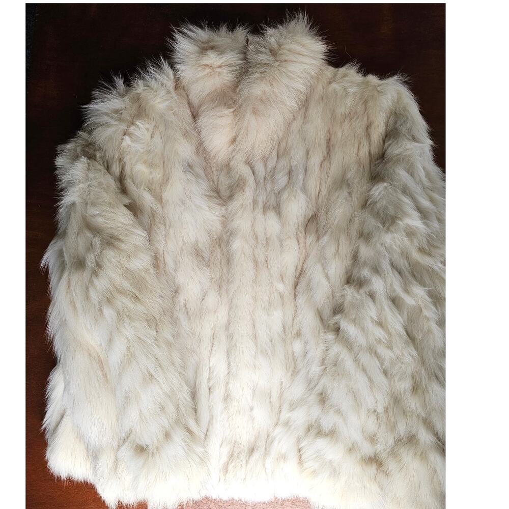 Vintage Saga Fox Genuine Blue Fox Fur Coat Glam 70s Mob Wife Sz M